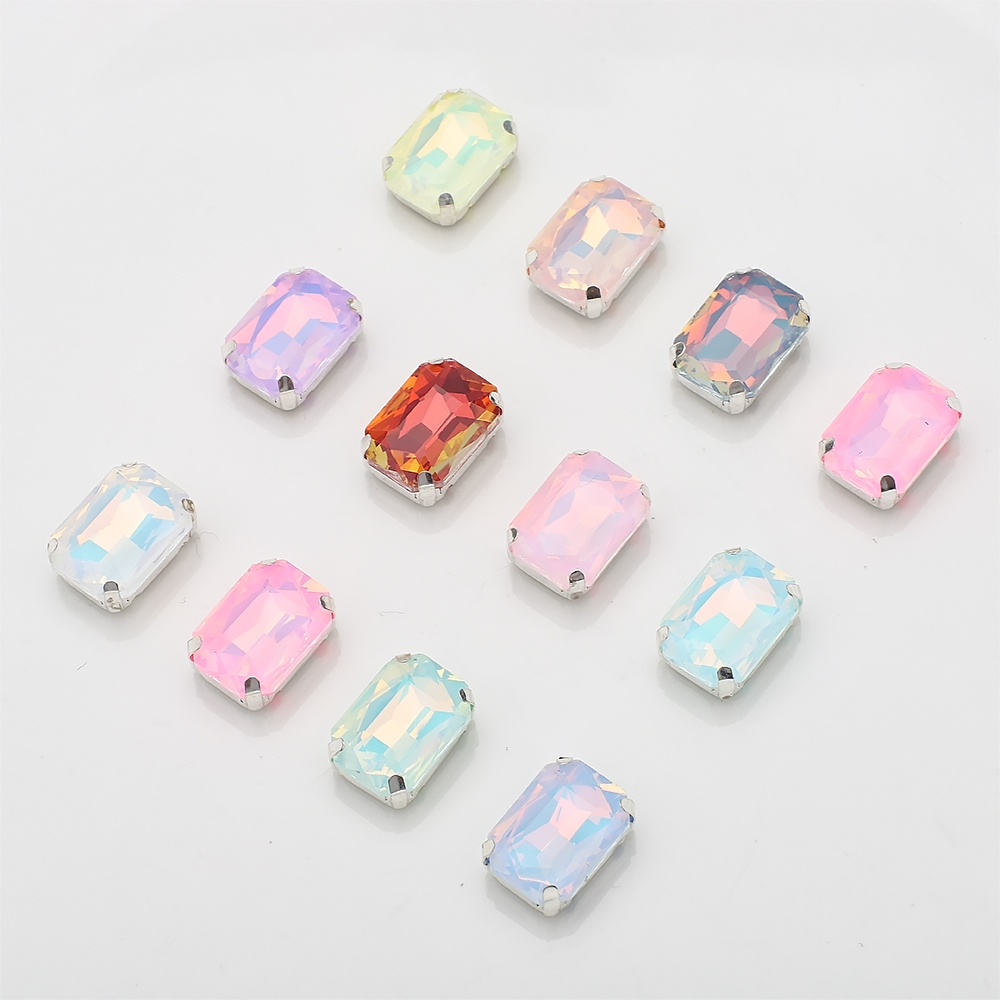 Sew On Rhinestone - 10 stuks 10x14mm naai op strass