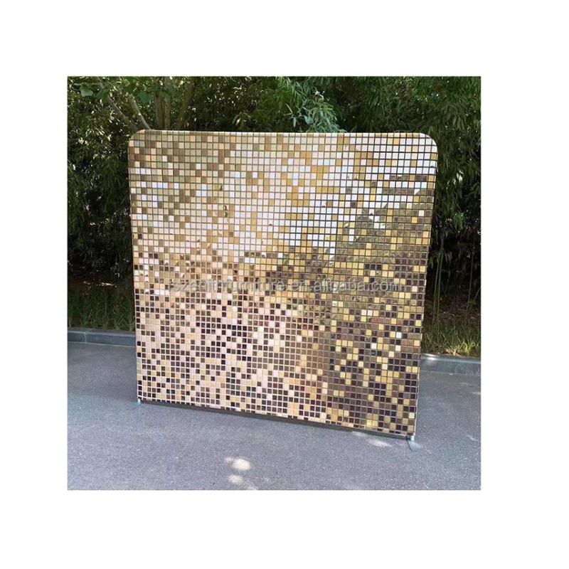 Sequin Fabric Panel - Bruiloftsbanket speciale stoffen boog achterkant met
