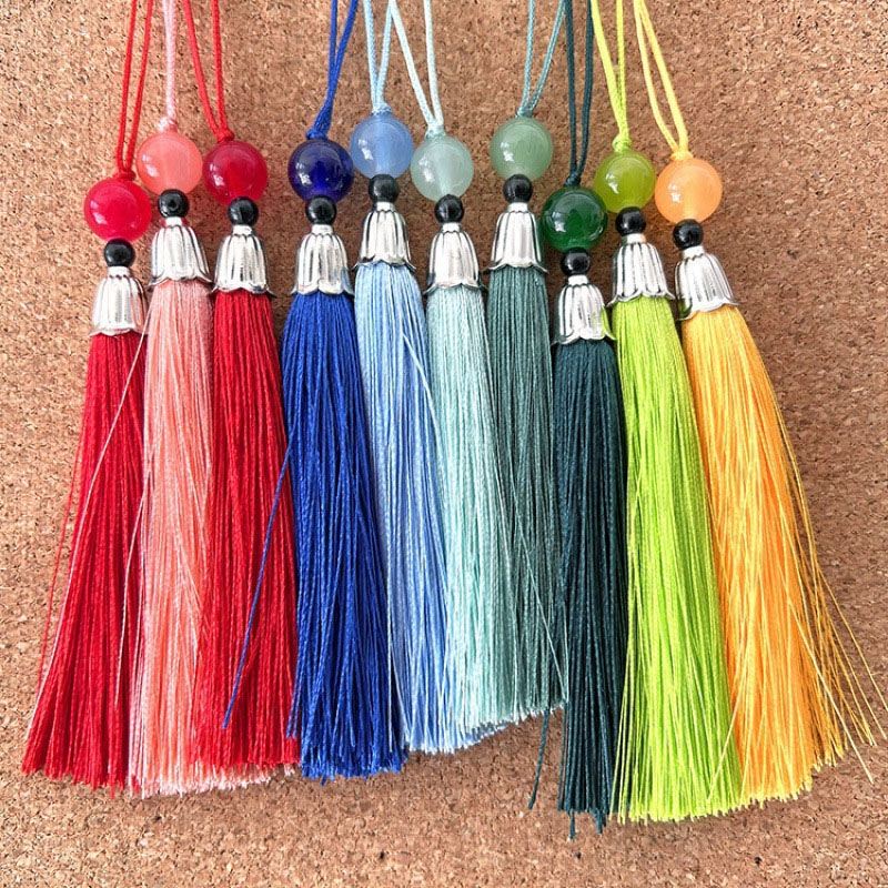 Beaded Trim Fringe - 5/10/20 Stuks Handgemaakte Zijdezachte Kwasten Jade