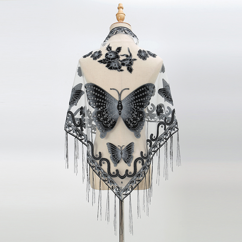 Tassel Fringe Trim - Mode Driehoek Sjaal Vlinder Borduren Kant