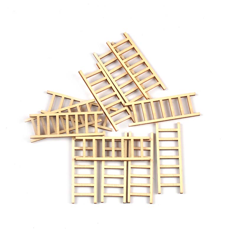 Craft Embellishment - 20 stks/partij 20x60mm Natuurlijke Ladder Hout