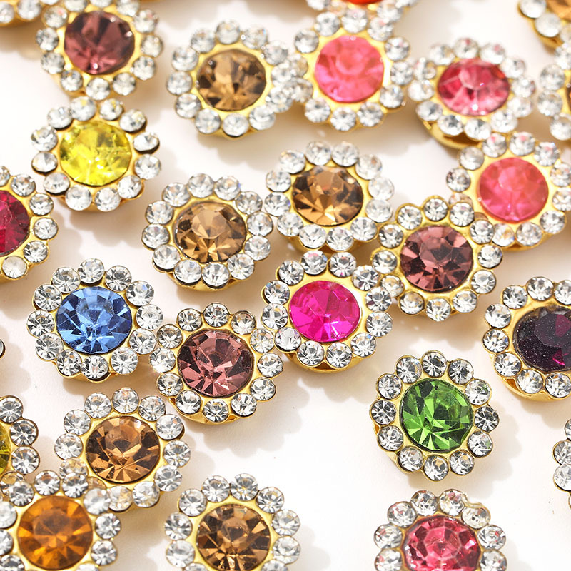 Sew On Rhinestone - 1000 stuks 10mm zonnebloemklauw strass steentjes