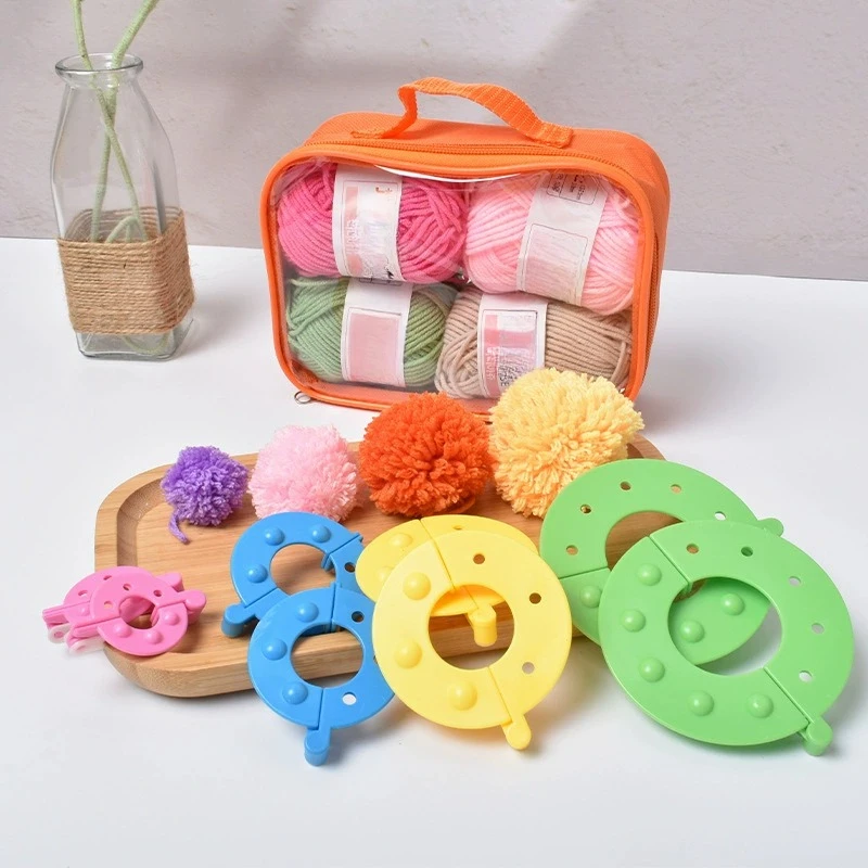 Pom Pom Maker Tool - 8PCS 4 Maten Pluis Bal Wever