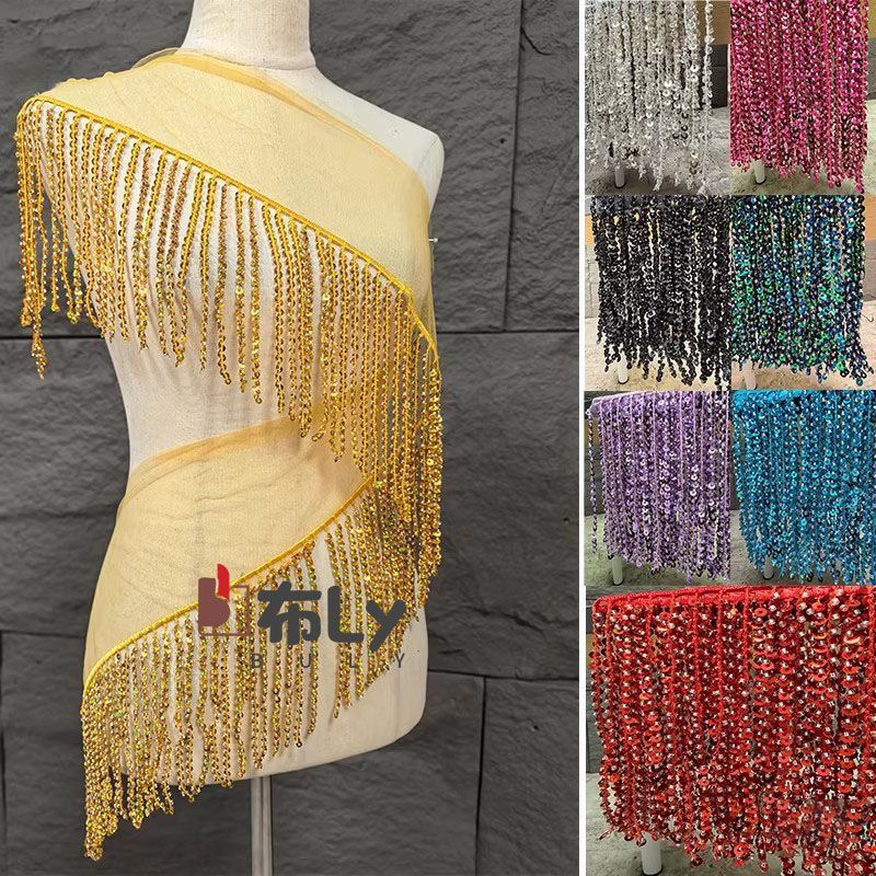 Tassel Fringe Trim - 15cm kralen- en pailletten franje, etnische