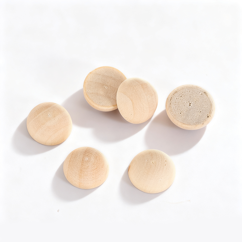 Craft Embellishment - 120 stks 15mm Half Houten Ballen