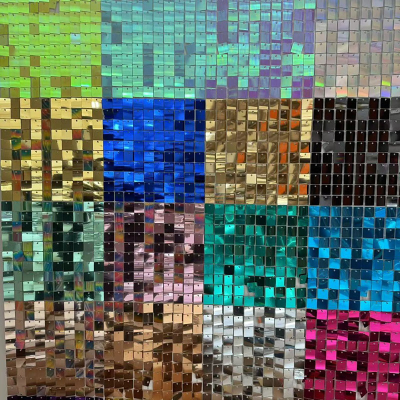 Sequin Fabric Panel - 6/12/24/25/26/27 Stuks Shimmer Muur Achtergronden 33