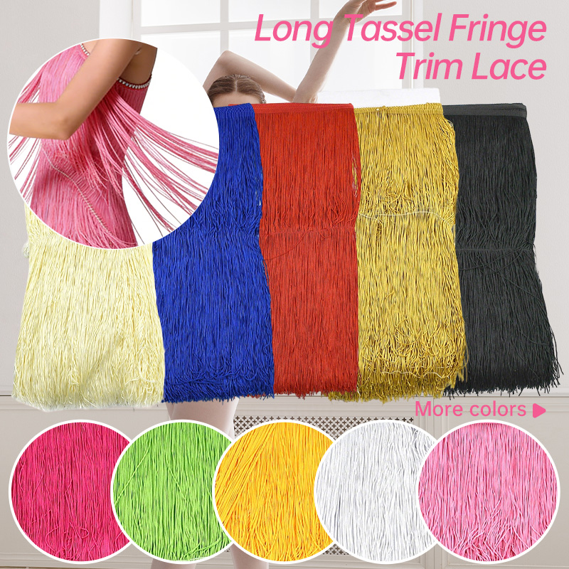 Fringe Ribbon Sewing - 2/5Meter 50cm Lange Franjes Kwastjes Biesjes