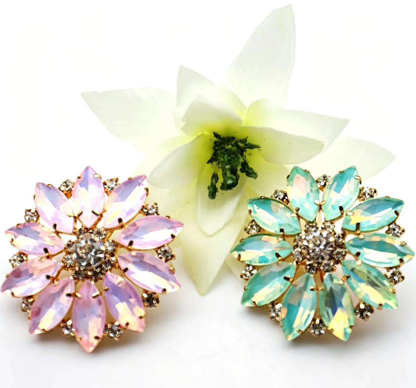 Gemengde kleur bloem marquise  - Sew On Rhinestone recensie en prijs