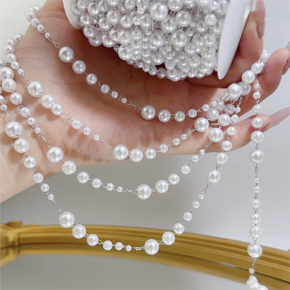 1 meter 3-8 mm faux parel kral - Pearl Trim Chain recensie en prijs
