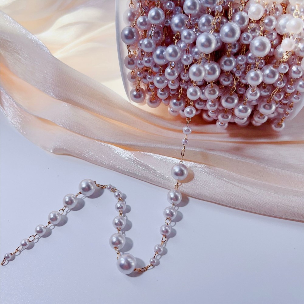 1 meter 3-8 mm faux parel kral - Pearl Trim Chain recensie en prijs