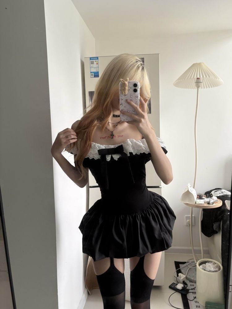 Coquette Koreaans sexy off-sho - Elastic Lace Trim recensie en prijs