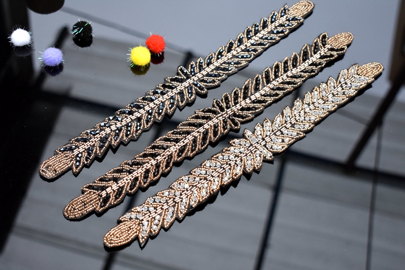 Lange bladeren handgemaakte ap - Beaded Trim Fringe recensie en prijs