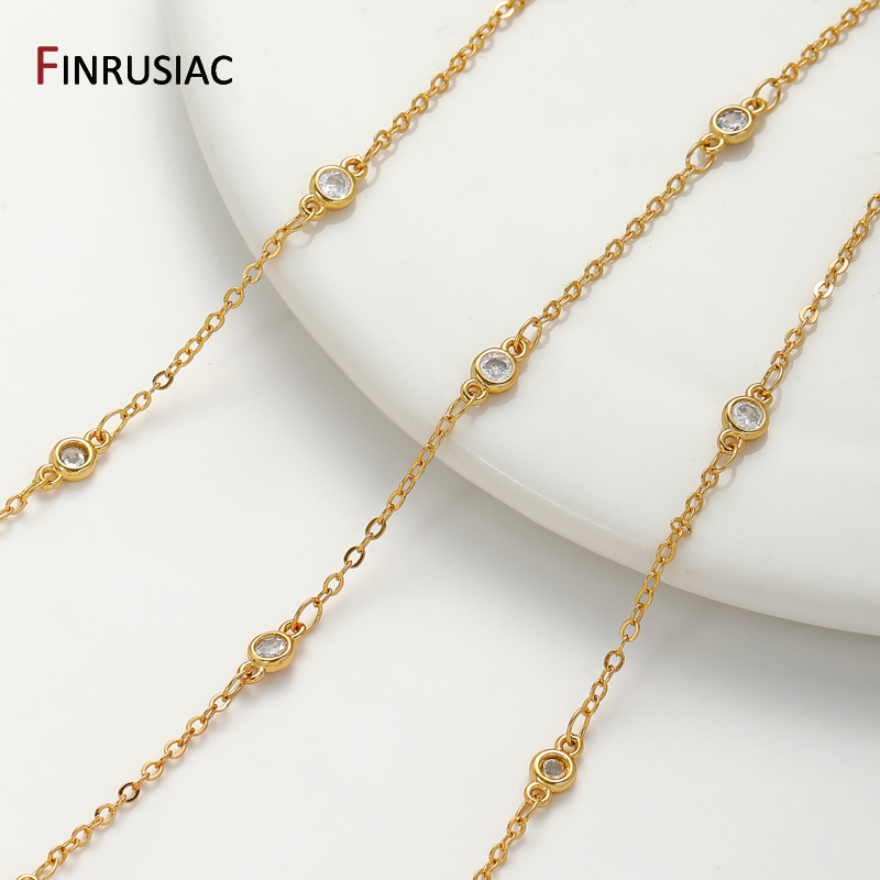 18K vergulde messing kruis sch - Pearl Trim Chain recensie en prijs