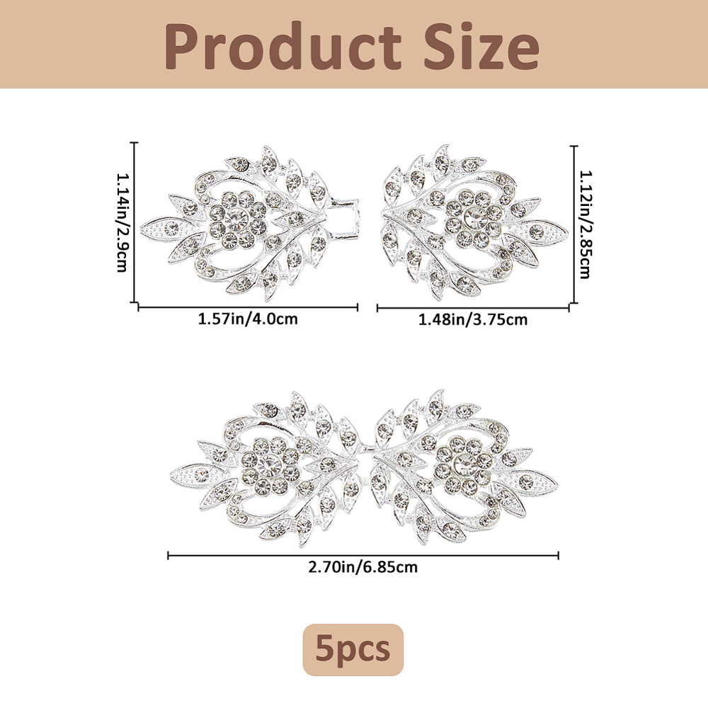 5 paar strass-mantelsluitingen - Sew On Rhinestone recensie en prijs