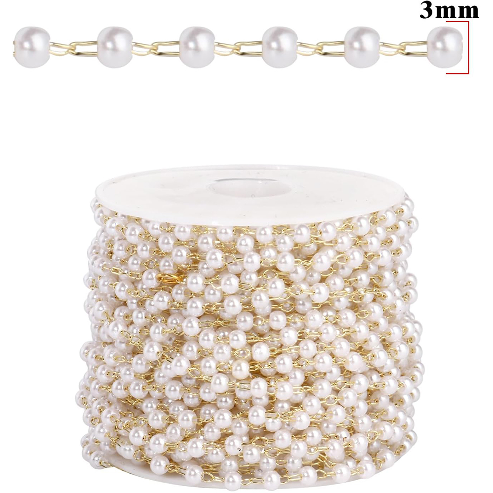 20 Meter 3/4/5/6mm Faux Parels - Pearl Trim Chain recensie en prijs