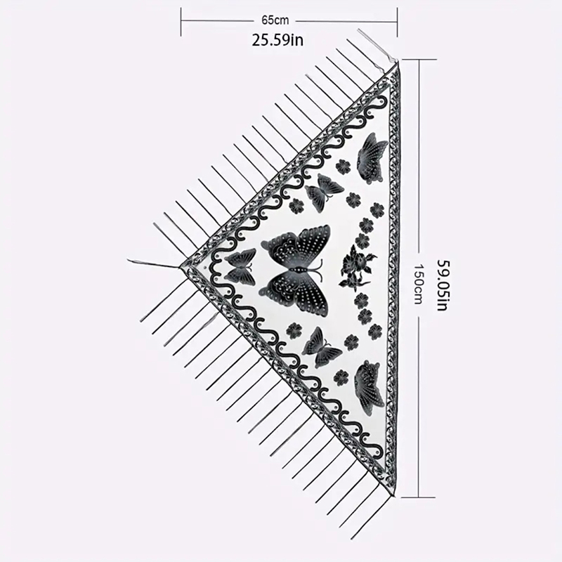 Mode Driehoek Sjaal Vlinder Bo - Tassel Fringe Trim recensie en prijs