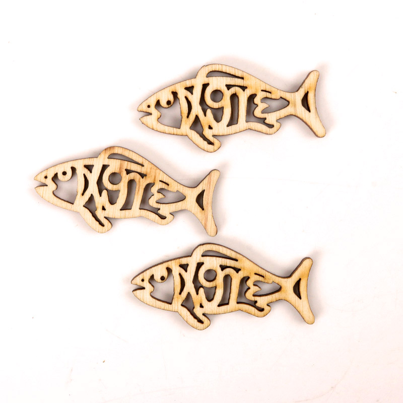 Houten Schattige Vis Vorm Kuns - Craft Embellishment recensie en prijs