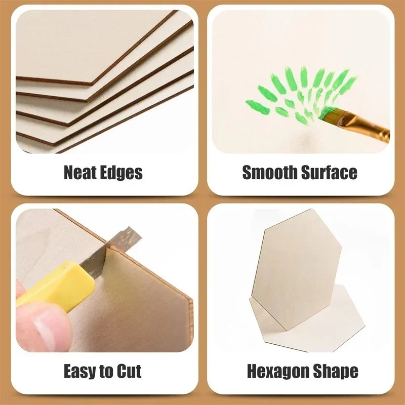10-120mm Houten Zeshoek Blank  - Craft Embellishment recensie en prijs