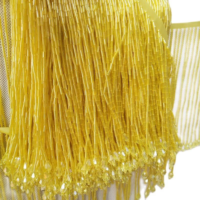 6 inch brede bugel kralen kris - Beaded Trim Fringe recensie en prijs