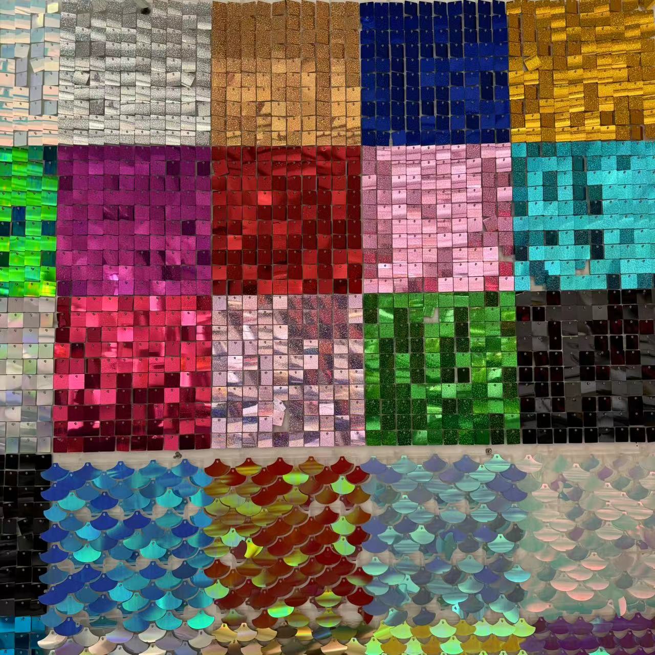 Shimmer muur achtergrond panel - Sequin Fabric Panel recensie en prijs